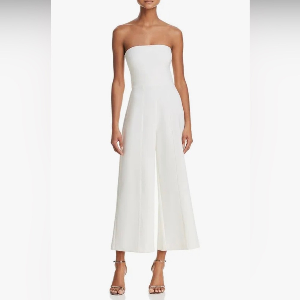 Likely White Strapless Wide Leg Isla Jumpsuit